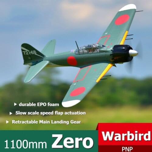 FMS 1100MM 1.1M Zero Fighter A6M5 RC Airplane Japanese Warbird PNP with Retracts 3S EPO Radio Control Model Plane Aircraft Avion