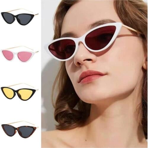 Fashion Women Sunglasses Cat Eye Sun Glasse Simplicity Goggles Anti-UV Spectacles Alloy Temple Eyeglasses Ornamental A