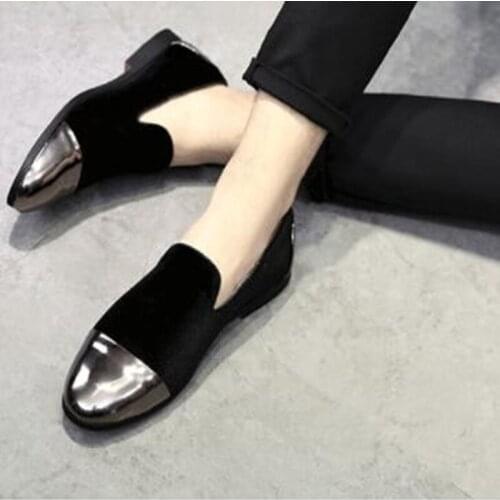 Erkek ayakkabi steel toe causal slip on mens Formal dress loafers smoking velvet slippers boat wedding office male zapatos