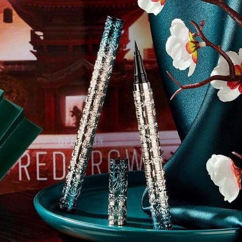 The New Small Golden Rod Charm Black Liquid Eyeliner Pen Does Not Drop Makeup Long-lasting Waterproof No blooming Eye Makeup