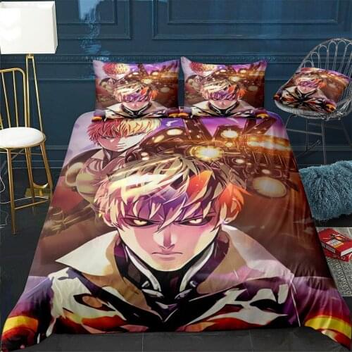 Genos One Punch Man Duvet Cover Comfortable Quilt Home Decora Design Universal Bedding Set Bedclothes+Pillowcase 3pcs