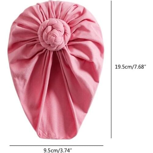 Newborn Headbands Kids Baby Boys Girls Solid Knotted Hat Beanie Headwear