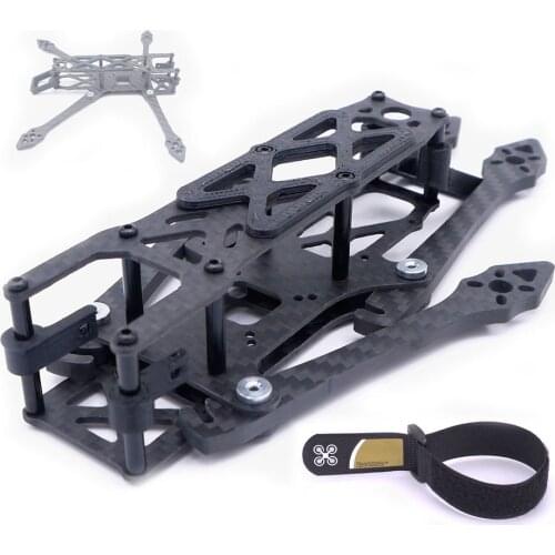 Mini Range II LR4 4 Inch 185mm Carbon Fiber Frame with 3D TPU Printing Kits Fits 16/20/25.5mm Stack Up To 30mins 4S Flight Time