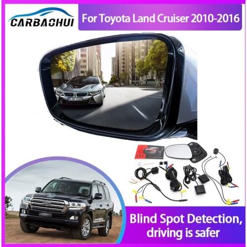 For Toyota Land Cruiser 2010-2016 BSD Blind Spot Monitoring System 24GHZ Millimeter Waves Radar Sensor Mirror LED Light Warning