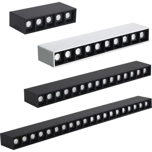Led Downlight Surface Mount Ceiling Led Line Lamp Spot Led Grille Light 110V 220V Office Meeting Room Aisle Corridor