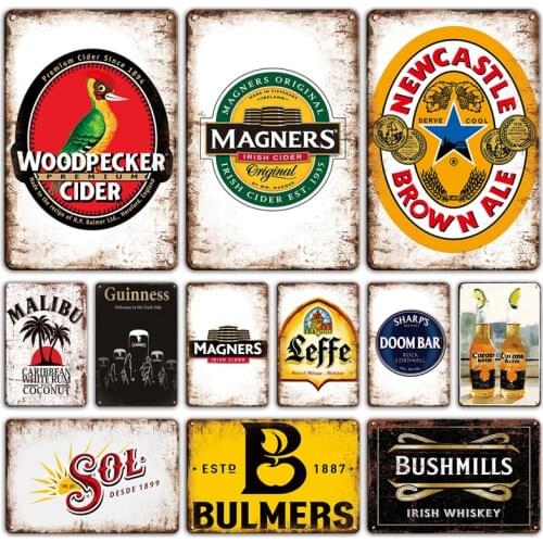 Vintage Irish Whiskey Poster Metal Plate Personalized Beer Advertisement Tin Sign Restaurant Bar Wall Decor Metal Plaque Signs