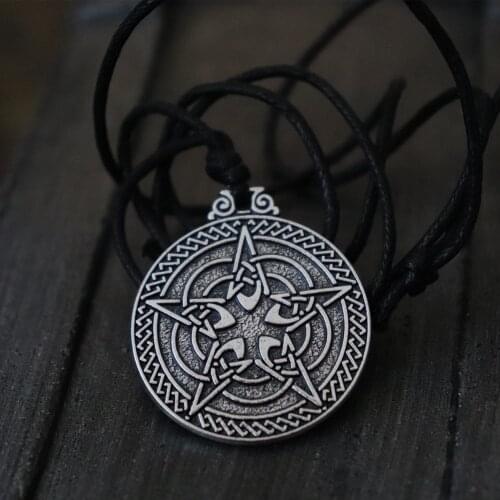 EYHIMD Gothic Wicca Celtics Pentagram Pendant Necklace Wiccan Pagan Animal Jewelry Gift