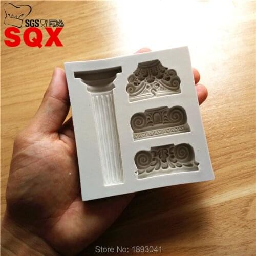High-quality silicone mold cake vintage European-style Roman column decorative molding around the edges chocolate mold SQ16268