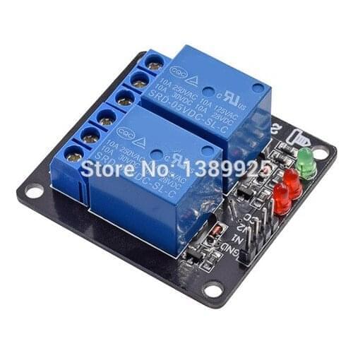 10pcs/lot With LED 2 channel 2-channel relay modules for relay control panel PLC relay 5V module