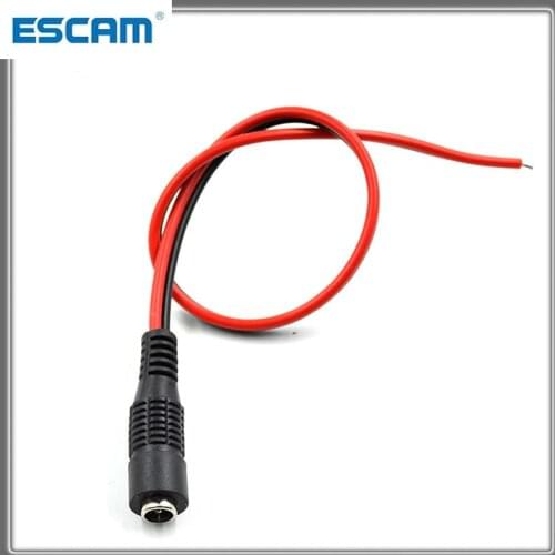 5.5*2.1mm Female DC Power Plug Connector CCTV PSU Pigtail CABLE Jack 12V for CCTV Security Camera connector ESCAM DC02-F