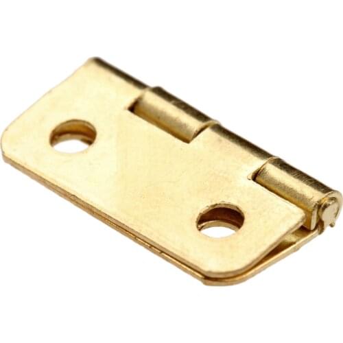 50Pcs 4 Holes Gold Drawer Hinges for Jewelry Boxes Furniture Fittings Kitchen Cabinet Door Hinges Furniture Accessories