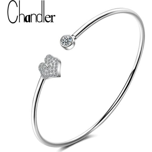 Chandler Butterfly Dragonfly Bracelet Opening Bangle Korean Heart Charm Fashion Jewelry Opening joyas Wholesale