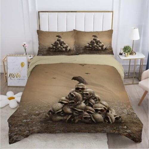 Skull Deadpool Duvet cover set 240x220 200x200 Bedding set Twin Queen King Double Bed linens Quilt cover Bedclothes bird