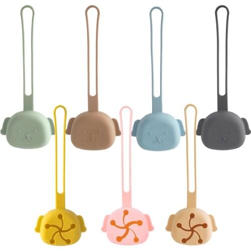 Baby Silicone Nipple Holder Cute Dog Shape Container Box Infant Pacifier Case Pacifiers Accessories Storage Box Teat Attachment