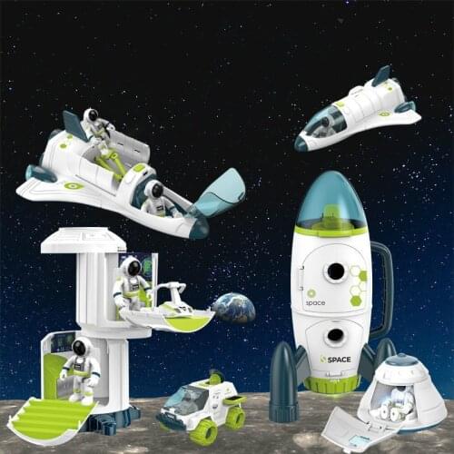 Childrens Early Education Acousto Optic Space Toys Space Model Shuttle Space Station Rocket Aviation Series Educational Toys