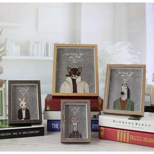 Retro American style 6 inch 7 inch 8 inch 10 inch photo photo frame picture frame creative stereo photo frame set wall hanging p