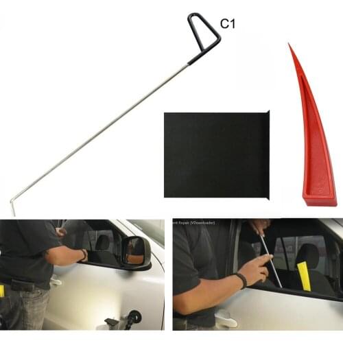 Paintless dent repair Tools Rod Hooks with Window Guard Red Wedge For Accessories Paintless Dent Repair