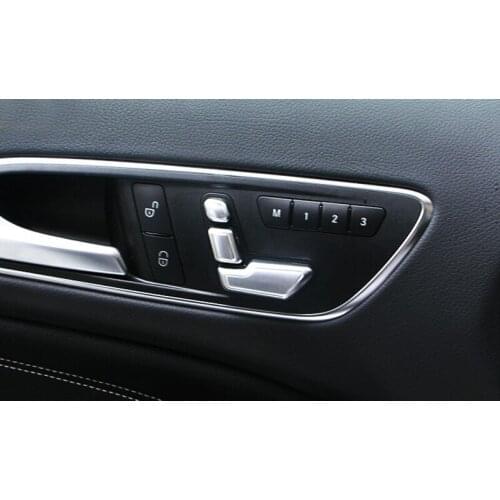 Auto Seat Adjust Button Cover For Mercedes Benz CLA C117 W117 2014 2015