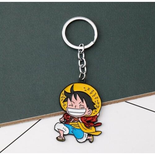 Luffy Roronoa Zoro Trafalgar D Water Law モンキーD·ルフィChain Necklace Anime Accessories Original Keychains Neck Pendants Key Holder