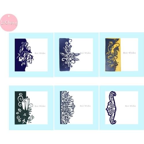 Flower Border Metal Cutting Dies Scrapbooking Photo Album Cards Making Embossing Folder Craft Stencil Stamps and Slimline Dies