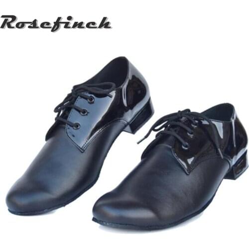 Genuine Leather Modern Soft Bottom Ballroom Dance Shoes Mens Tango shoes Men Latin Dance Shoes Black A161