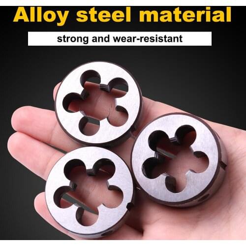 3PCS High Hardness M16 Metric Threading Die Set Round HSS High Quality Die for DIE wrench installing use