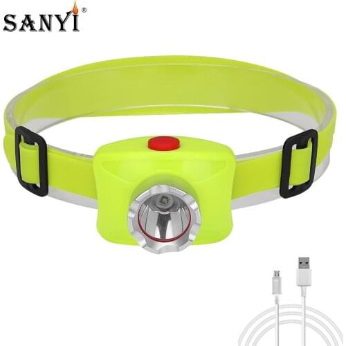 Underwater Diving Headlight 4 Modes LED Scuba Dive Headlamp Waterproof Swimming Head Torch USB Rechargeable Head Flashlight