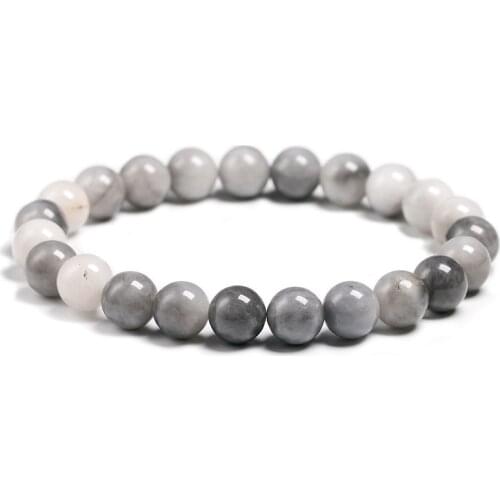 Natural Eagle Eye Stone Fine Jewelry 6 8 10mm Beads Bracelet Men Energy Yoga Women Meditation Amulet Couple Gift