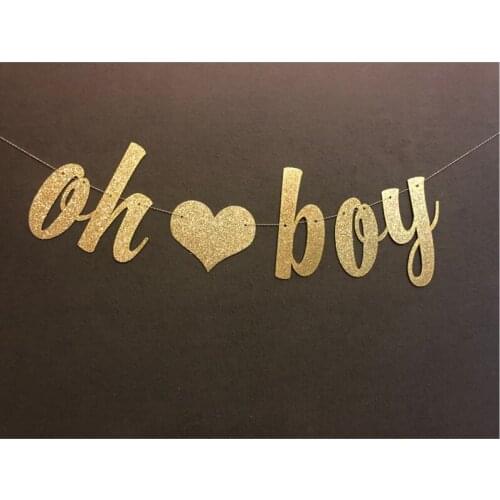 Personalised oh boy banner, baby shower, Its a boy banner, glitter banners, Custom baby shower banner milestones birthday