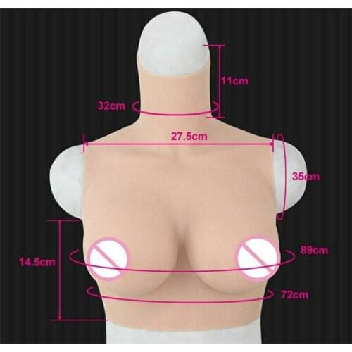 Full Silicone Breast Forms D Cup Boobs Sleeveless Body Shaper for Transgender and Crossdresser and Women with Chest Resection