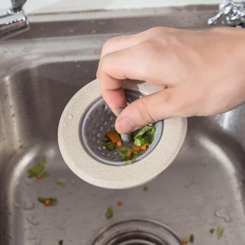 Floor drain Silicone Color Kitchen Wheat Hair Cover Straw Shower Filter Drains Strainer Optional Bathroom Sewer filtration Sink