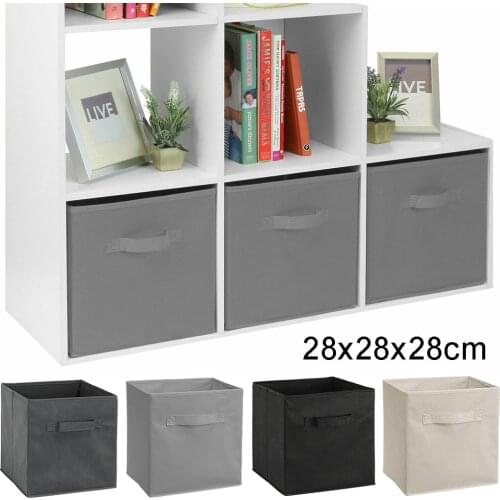 Foldable Felt Storage Box Basket Closet Clothes Cube Bins Storage Organizer Kids Toys Offices Books Folding Home Storage Basket