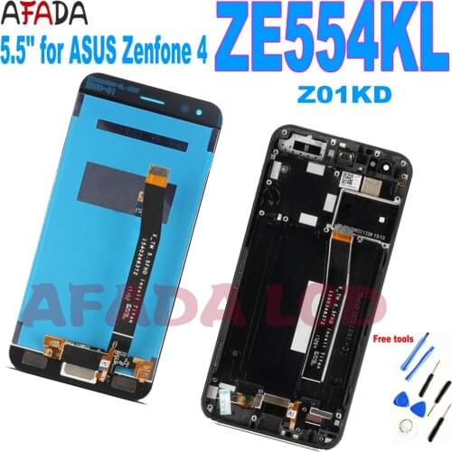 Replacement LCD 5.5'' for ASUS Zenfone 4 ZE554KL Z01KD LCD Display Touch Screen Digitizer Assembly Parts with Frame Green Color