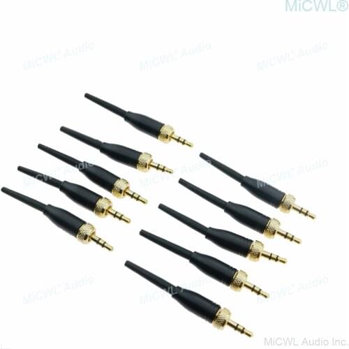 Replaceable Golden Connector for Sennheiser Sony Headset Lavalier Microphones spare plugs 3.5mm Sterel Lock