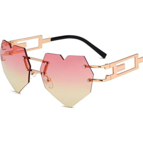 New Love Designer Sunglasses For Men and Women Luxury Metal Frame Rimless Sunglass Stylish Fashion Sun Glasses UV400