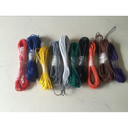 Free shipping Bulk 1pin 5 metres super flexible 26AWG PVC insulated Wire Electric cable, LED cable, DIY Connect 10 color choose