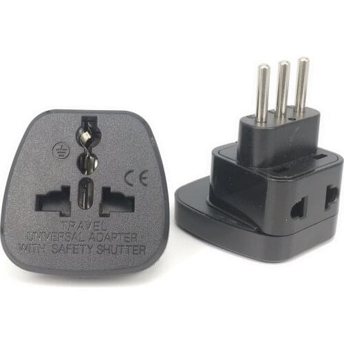 Universal Travel CE Copper 10A Power Socket Adapter India Russia Japan German France US AU UK EU to Italy Plug Adaptor Embedded