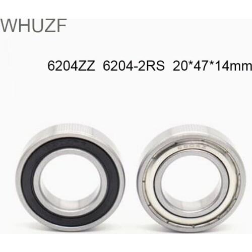 WHUZF Free Shipping 2PCS 6204ZZ 6204-2RS 6204 2RS 20x47x14mm Mini Ball Bearing Miniature Bearing Deep Groove Ball Bearing