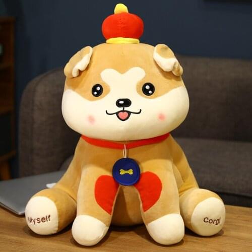 1pc 60CM New Cartoon Fat Corgi Dog Plush Toy Childrens Toy Girl Room Pillow Cushion Home Decoration Gift