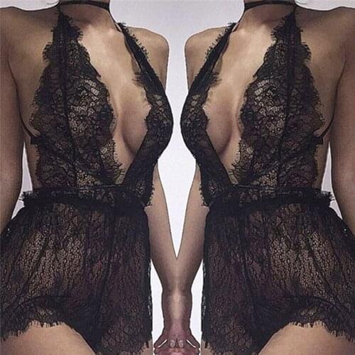 1PC Babydoll Sexy Lingerie Erotic Lingerie Cosplay Sexy Costumes Hot Sexy Women Lace Teddy Dress