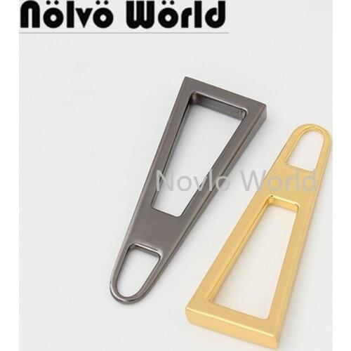 10-50 pieces 4 colors 49*18mm Zipper Sliders for DIY Clothes Suitcase Bag Zipper pull, Sewing Garment Luggage Puller Hardware