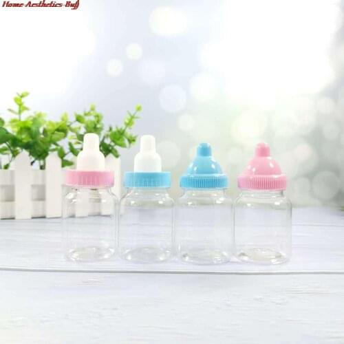 12 Pcs/set Lovely Plastic Baby Pacifier Bottle Candy Box Baby Shower Gift Boxes