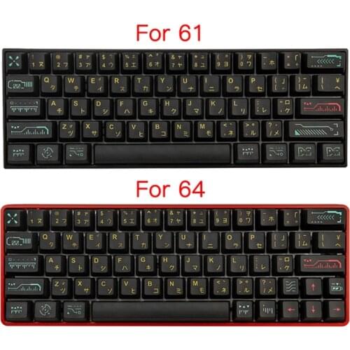 128Keys OEM Profile Custom Keycaps PBT 5 Face Dye Sub for Mechanical Keyboard