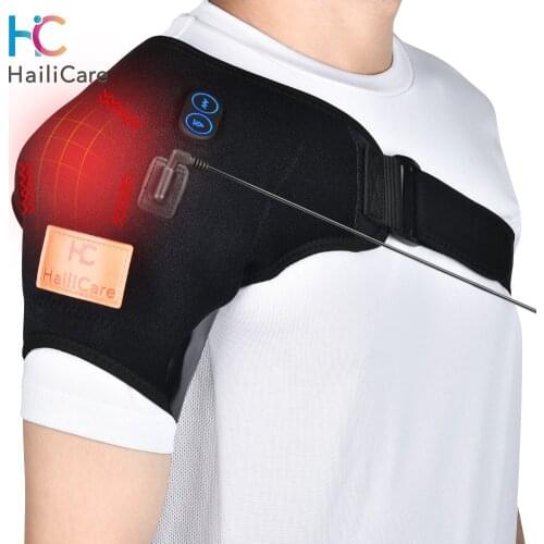 3 Levels Heating Vibration Shoulder Massager Support Brace Heated Physiotherapy Therapy Pain Relief Health Care Support Brace