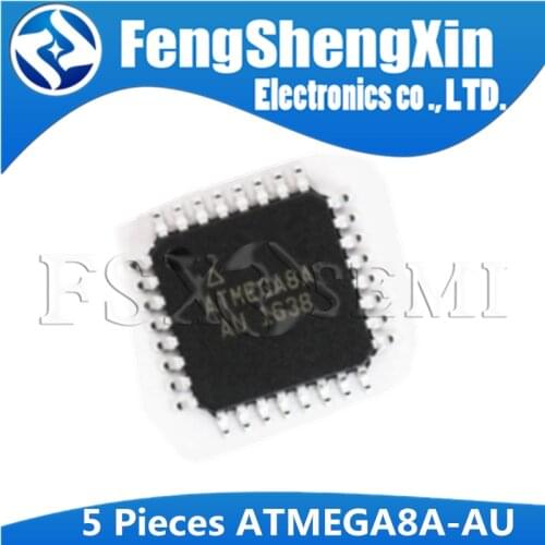 5pcs/lot ATMEGA8A-AU QFP ATMEGA8A TQFP MEGA8A-AU 8A-AU 8-bit with 8K Bytes In-System Programmable Flash