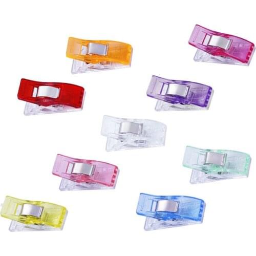 50PCS Mixed Plastic Garment Holder for DIY Patchwork Fabric Quilting Craft Sewing Knitting Clips Home Office Quilting Supplies