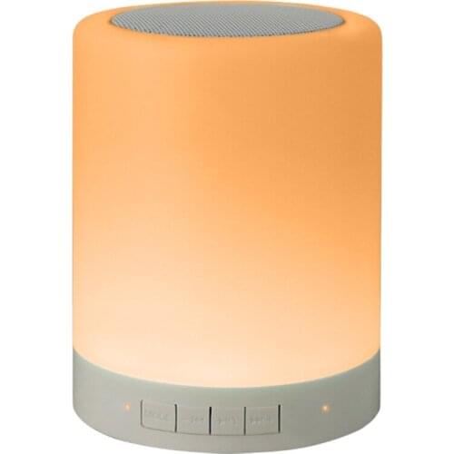 652E LED 7-Color Bluetooth Speaker Night Light Dimmable Table LampTouch Control