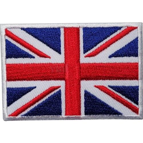 1 Pc UK Flag Embroidered Applique Iron Sew On Union Jack Patch United Kingdom Badge Transfer DIY Craft Accessory Supplies