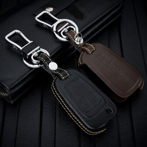 ABAIWAI Car Accessories Key Holder Cover For Chevorlet Trax Captiva Sail3 Auto PartStyling Holder Interiors Bag Genuine Leather