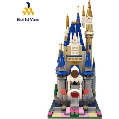 Buildmoc Architecture Magic Castle Modular House Model Building Blocks City Street View Palace Model BricksToy For Children Gift